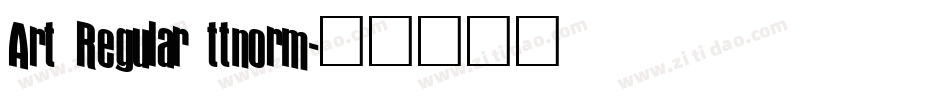 Art Regular ttnorm字体转换